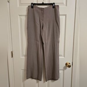 Eileen Fisher Straight Leg Silk Trouser Pants In Dusty Purple Size Small